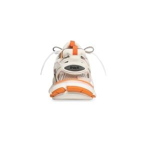 Balenciaga Track sneaker in white and orange, faux leather, lightly worn no box